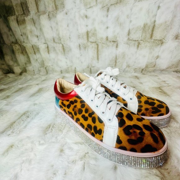 * Pazzle Rhinestone & Leopard Tennis Shoes - Picture 3 of 7